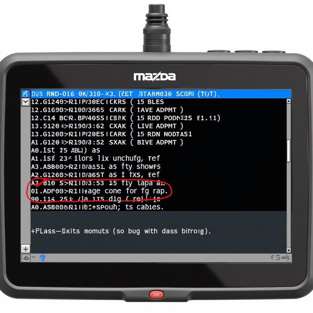 OBD1 Mazda Scan Tool Displaying DTCs