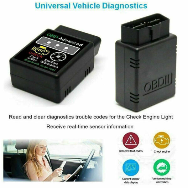 OBD2 Car Bluetooth Code Scanner Reader ELM 327 Automotive Diagnostic Tool OBDII - Image 6