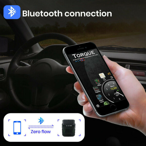 OBD2 Car Diagnostic Scanner Wireless Bluetooth Fault Code Reader For IOS - Image 2