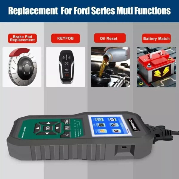 OBD2 Code Reader BatteryTester Diagnostic Scanner for Ford Key FOB Tool - Image 3