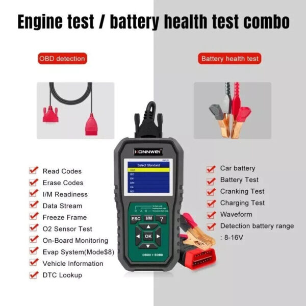 OBD2 Code Reader BatteryTester Diagnostic Scanner for Ford Key FOB Tool - Image 6