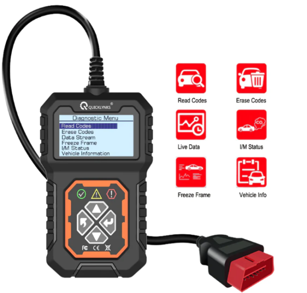 OBD2 Diagnostic Tool, Engine Fault Code Reader Scanner, Read & Erase Trouble Cod - Image 2