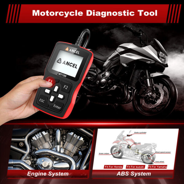 OBD2 Motorcycle Diagnostic Scanner Code Reader Fit for Yamaha Engine ABS Check - Image 3