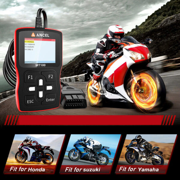 OBD2 Motorcycle Diagnostic Scanner Code Reader Fit for Yamaha Engine ABS Check - Image 5