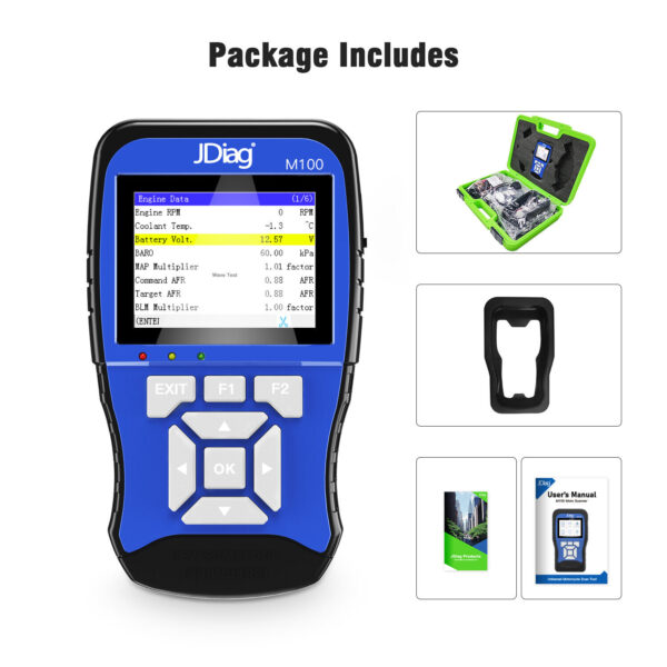 OBD2 Motorcycle Scanner Diagnostic Code Reader M100 For Honda Kawasaki Honda - Image 6