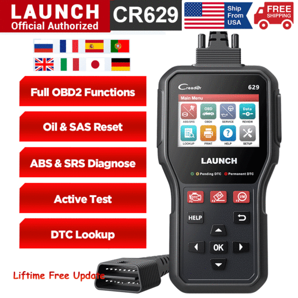 OBD2 Scanner ABS SRS Car Diagnostic Tool Turn Off Check Engine Light Code Reader - Image 8