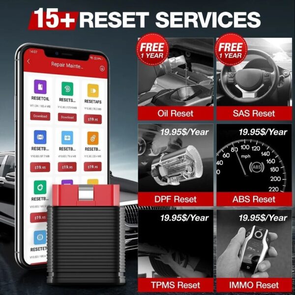 OBD2 Scanner ALL System Car Diagnostic Tools 15 Resets Code Reader Free Update - Image 3