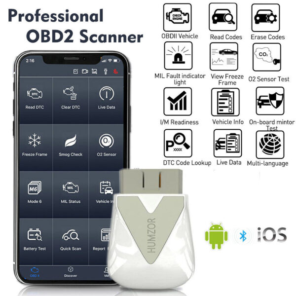 OBD2 Scanner Bluetooth Automotive Diagnostic Tool OBDII Car Fault Code Reader