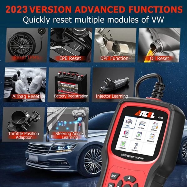 OBD2 Scanner Car Code Reader Full System Diagnostic Scan Tool EPB ABS D.P.F TPMS - Image 3