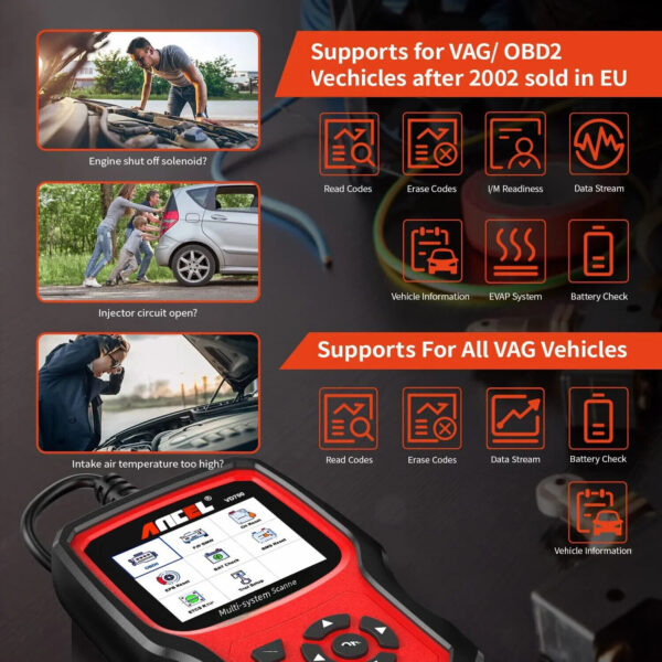 OBD2 Scanner Car Code Reader Full System Diagnostic Scan Tool EPB ABS D.P.F TPMS - Image 4