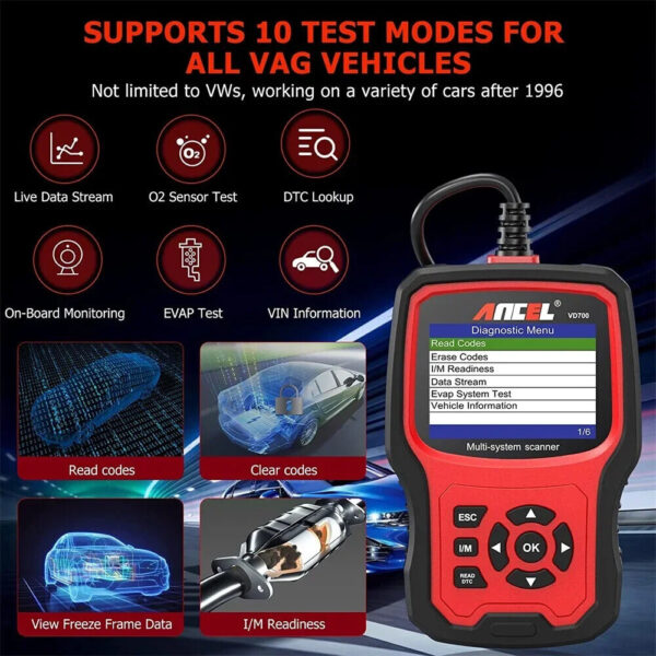 OBD2 Scanner Car Code Reader Full System Diagnostic Scan Tool EPB ABS D.P.F TPMS - Image 5