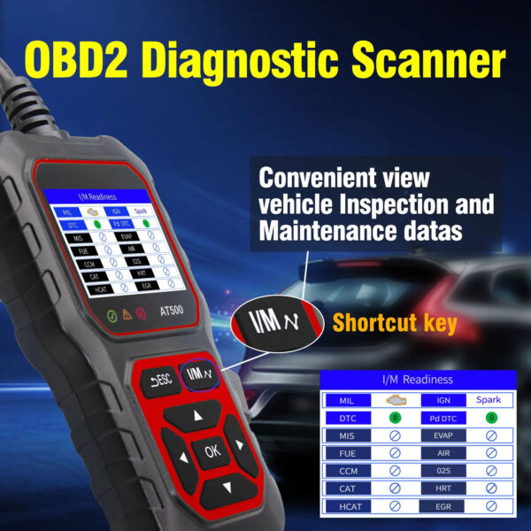 OBD2 Scanner Code Reader Diagnostic Tools Read &Display Data For Universal Cars - Image 6