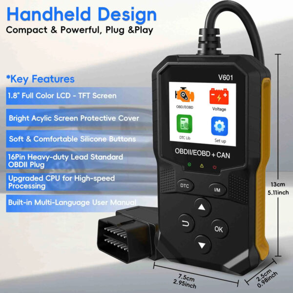 OBD2 Scanner Diagnostic Tool,Auto Check Engine Code Reader With Reset&35901 DTCs - Image 2