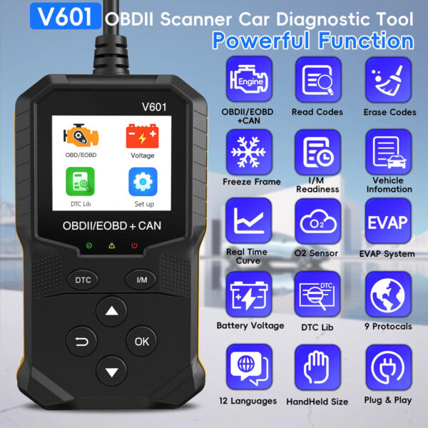 OBD2 Scanner Diagnostic Tool,Auto Check Engine Code Reader With Reset&35901 DTCs - Image 3