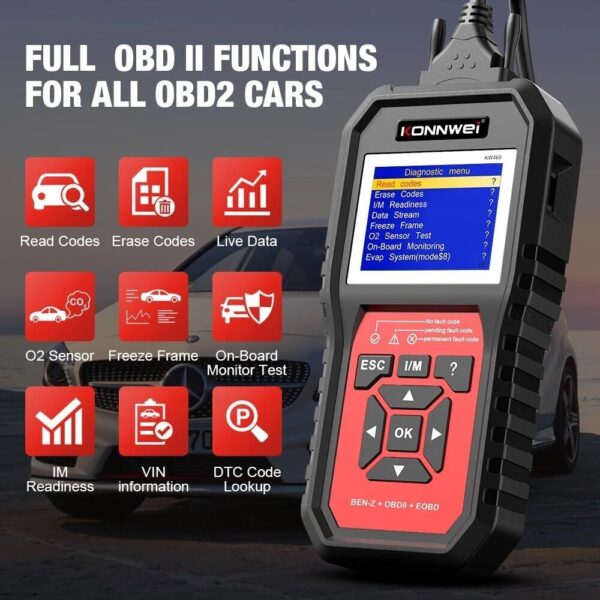 OBD2 Scanner for Mercedes-Benz ABS Oil EPB DPF SRS TPMS Reset Diagnostic Tool - Image 3