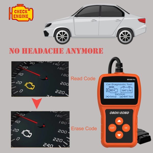 OBD2 Scanner OBD Fault Code Reader Car Check Engine Automotive Diagnostic Tool - Image 3