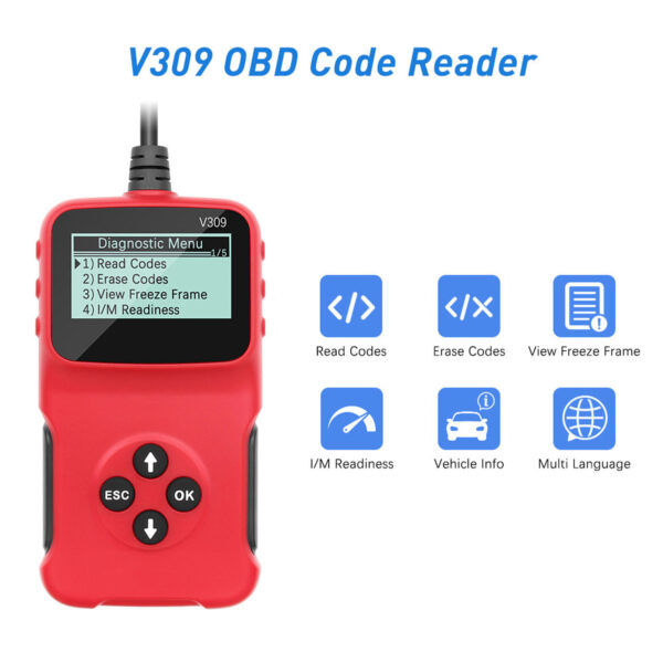 OBD2 Scanner OBD2 Scanner Multilanguage Code Reader Professional Car - Image 3