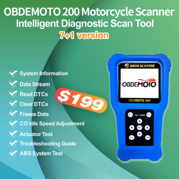 OBDEMOTO200 EFI Motorcycle OBD2 Scanner Diagnostic Tool Scooter Scan Fault Code - Image 5