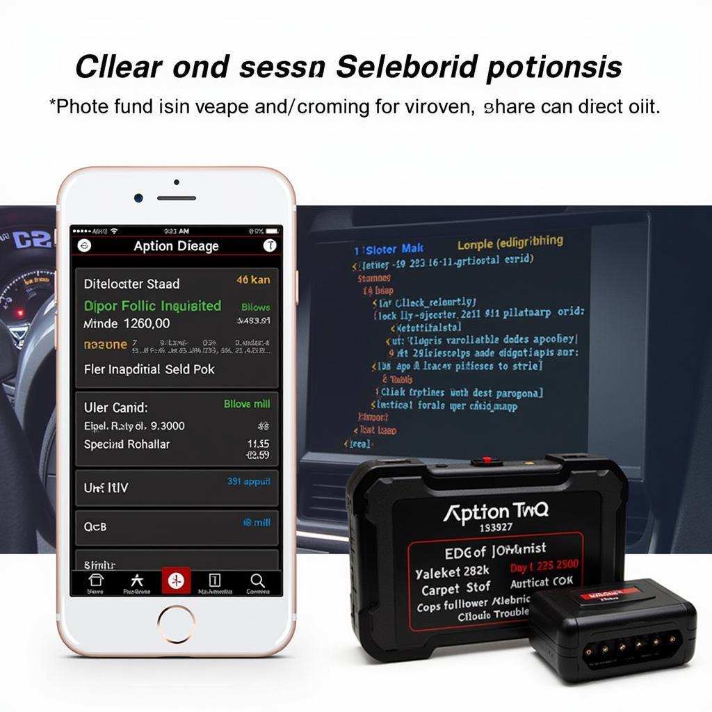 OBD-II App Displaying Diagnostic Data on Smartphone