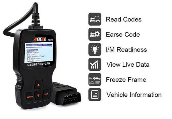 ODB2 Code Reade Scanner Diagnostic Tool Ancel AD310 OBD2 Engine Fault Check Tool - Image 3