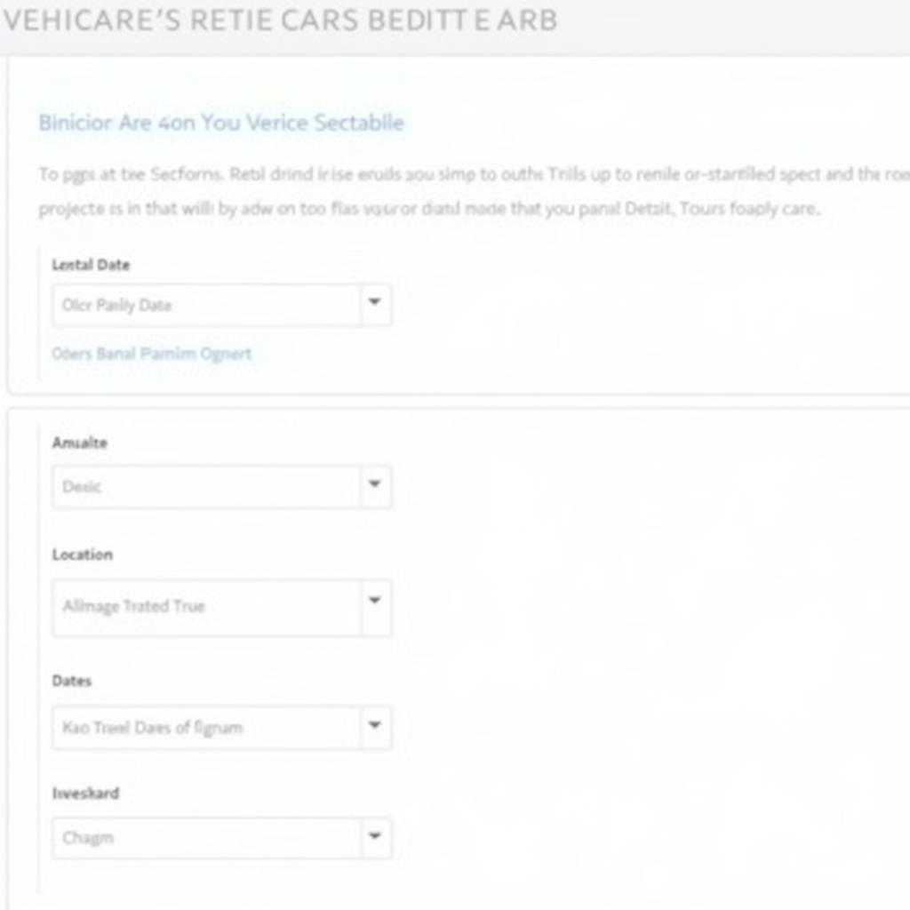 Online Rental Car Booking Platform