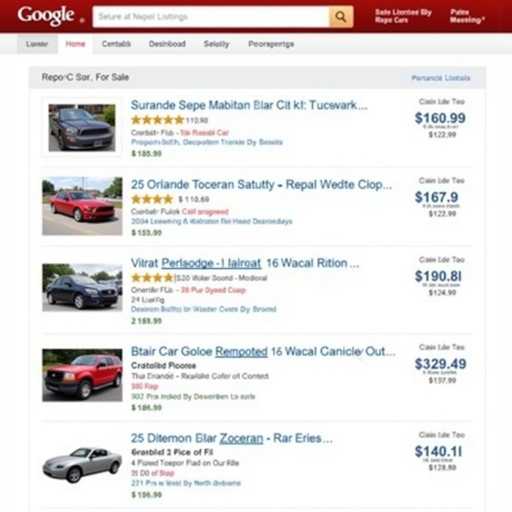 Online Repo Car Listings