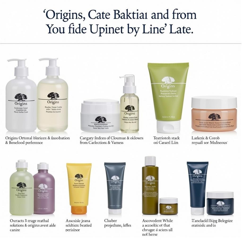 Various Origins Skin Care Product Lines Displayed