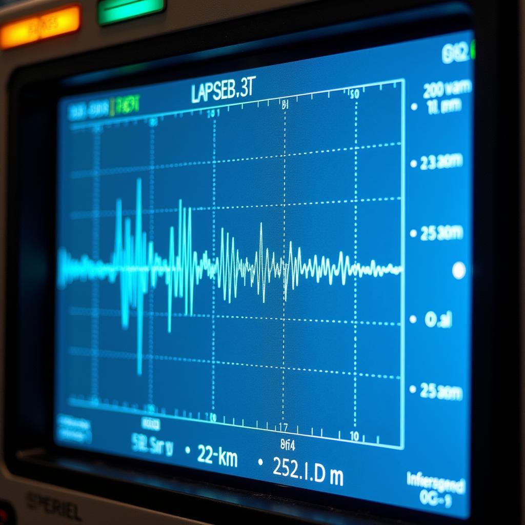 Oscilloscope Display Showing Clipping Waveform