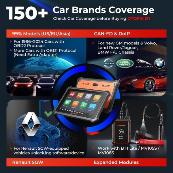 OTOFIX D1 Auto Bidirectional OBD2 Scanner Full System Diagnostic Tool Key Coding - Image 6