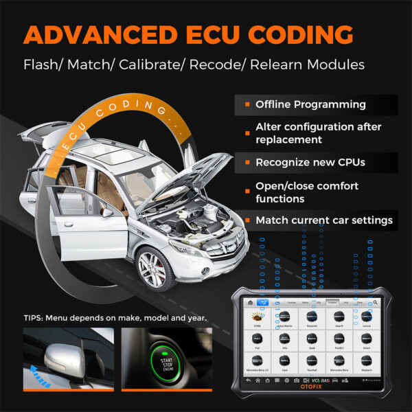 OTOFIX D1 Auto Bidirectional OBD2 Scanner Full System Diagnostic Tool Key Coding - Image 6