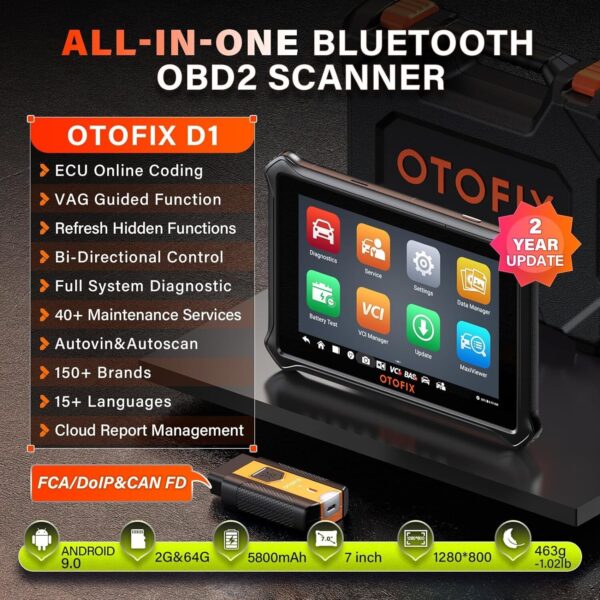 OTOFIX D1 Auto Bidirectional OBD2 Scanner Full System Diagnostic Tool Key Coding - Image 2