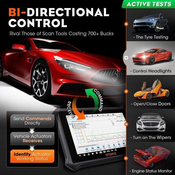 OTOFIX D1 Lite Bidirectional Scanner Full System Diagnostic Key Coding TPMS - Image 3