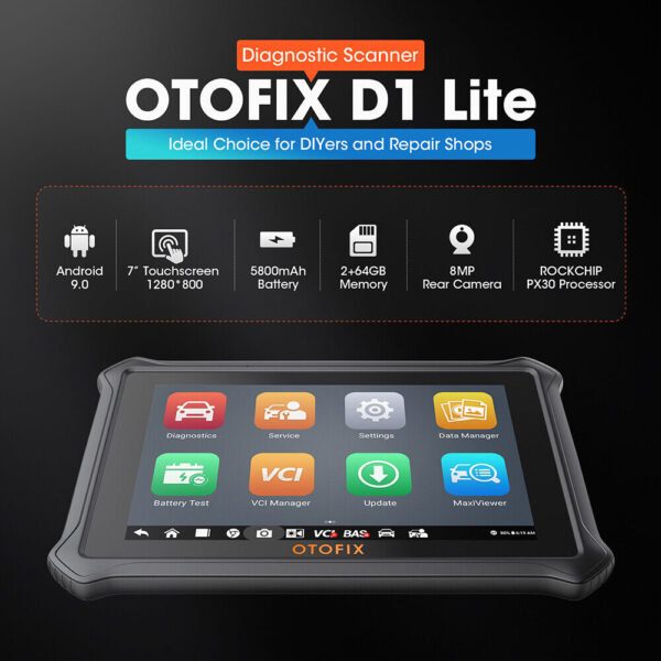 OTOFIX D1 Lite OBD2 Scanner Diagnostic Bidirectional Full System Key Coding - Image 2