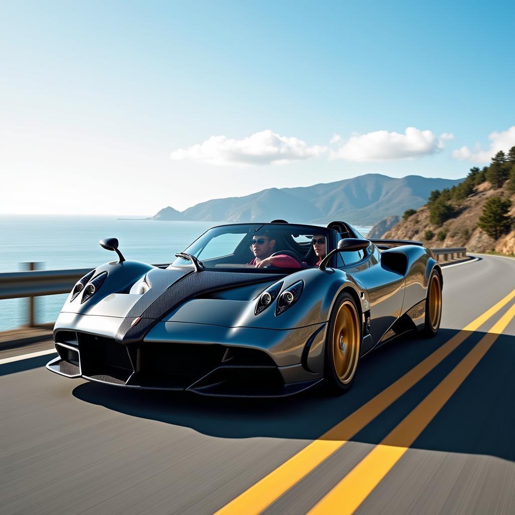 Pagani Huayra Roadster BC on the Open Road