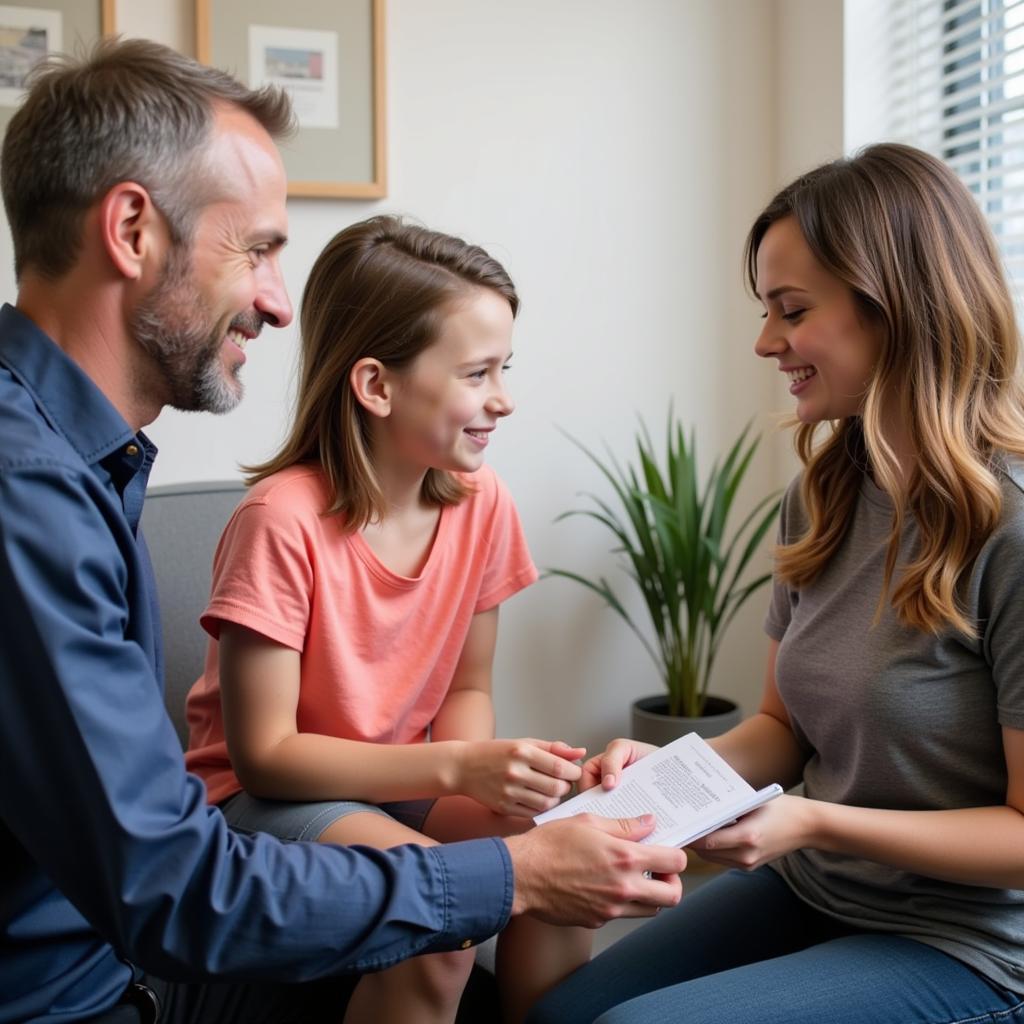 Parent and Teen Consulting with a Chiropractor