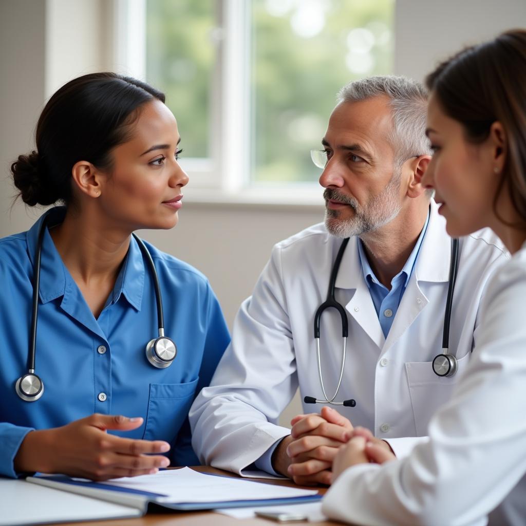 Patient asking questions to their doctor