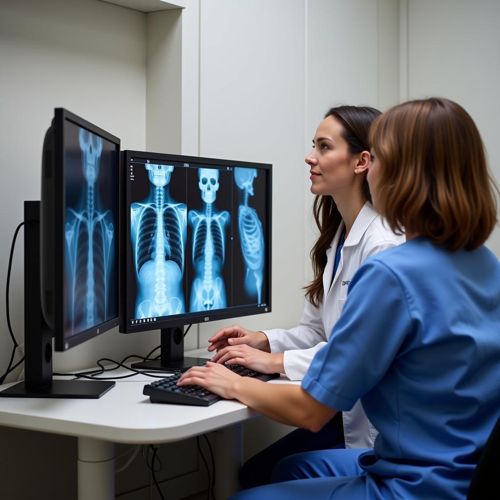 Patient Receiving X-Ray Results at Urgent Care