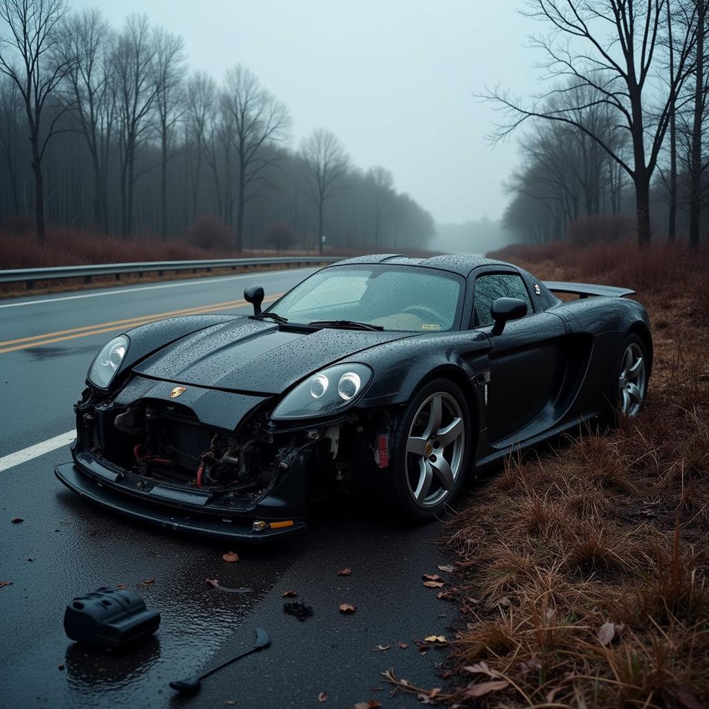 Paul Walker's Porsche Carrera GT Crash Site