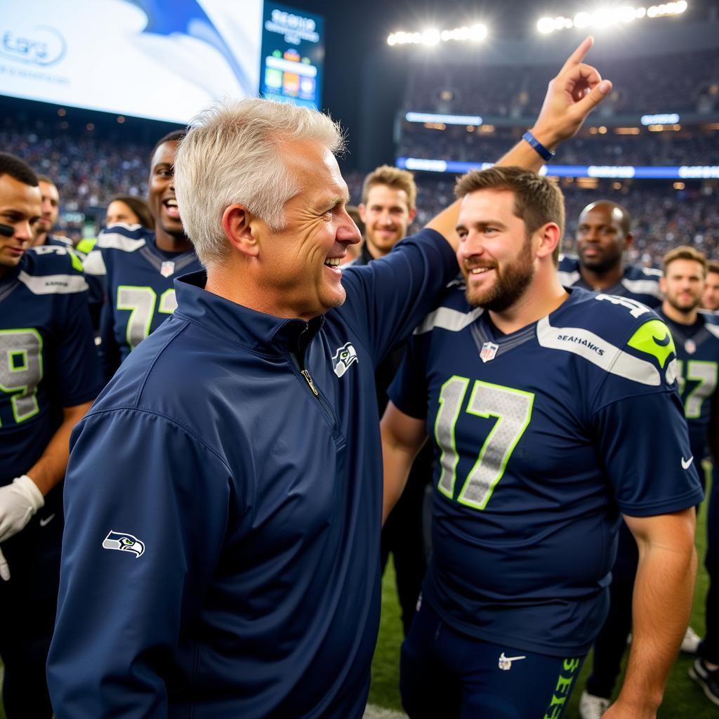 Pete Carroll Celebrates Super Bowl Win with Seahawks