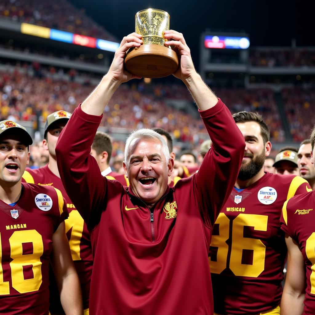 Pete Carroll Celebrates USC National Championship