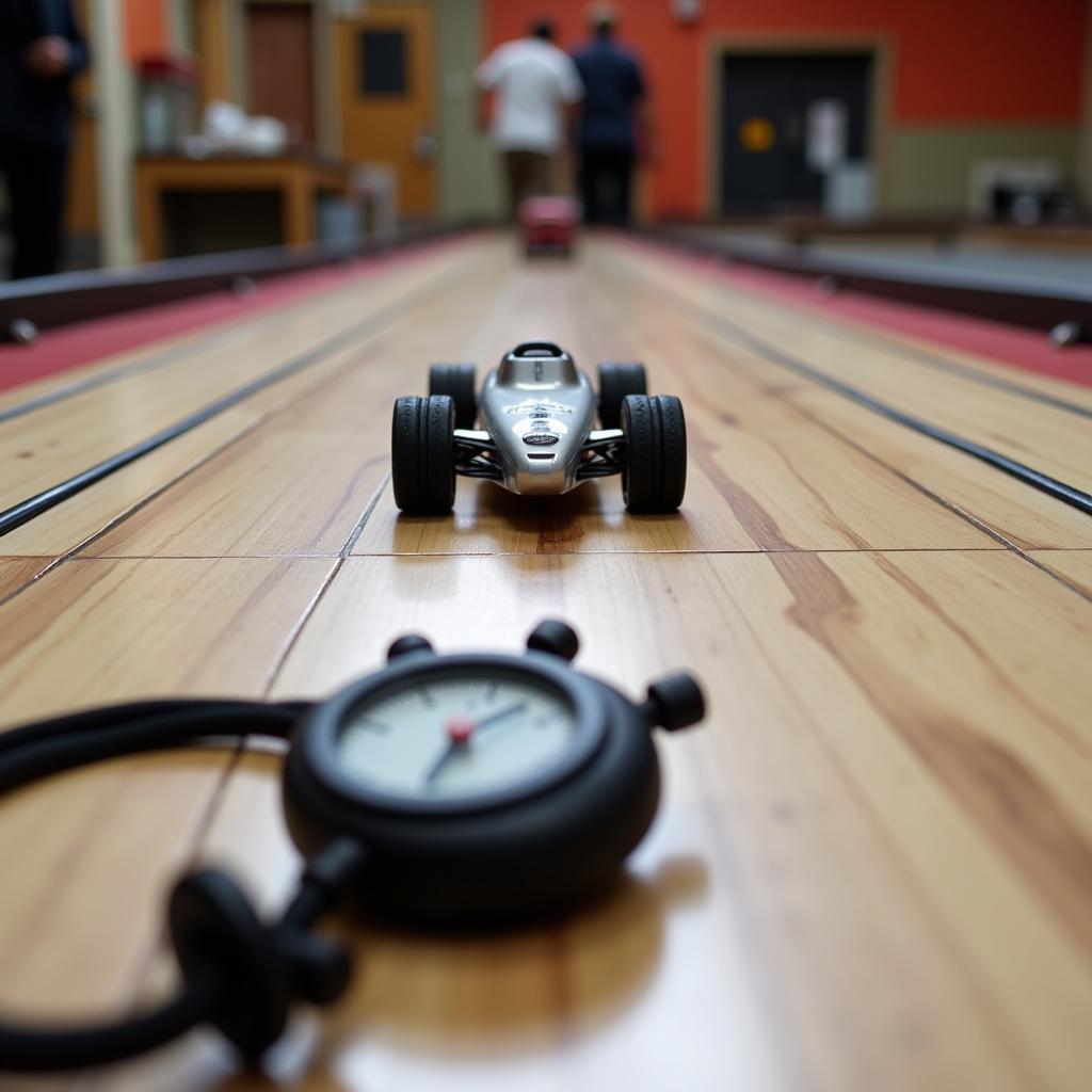 Pinewood Derby Car Track Testing