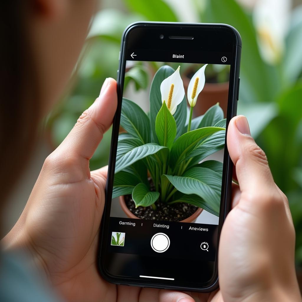 Using a plant identification feature on a smartphone