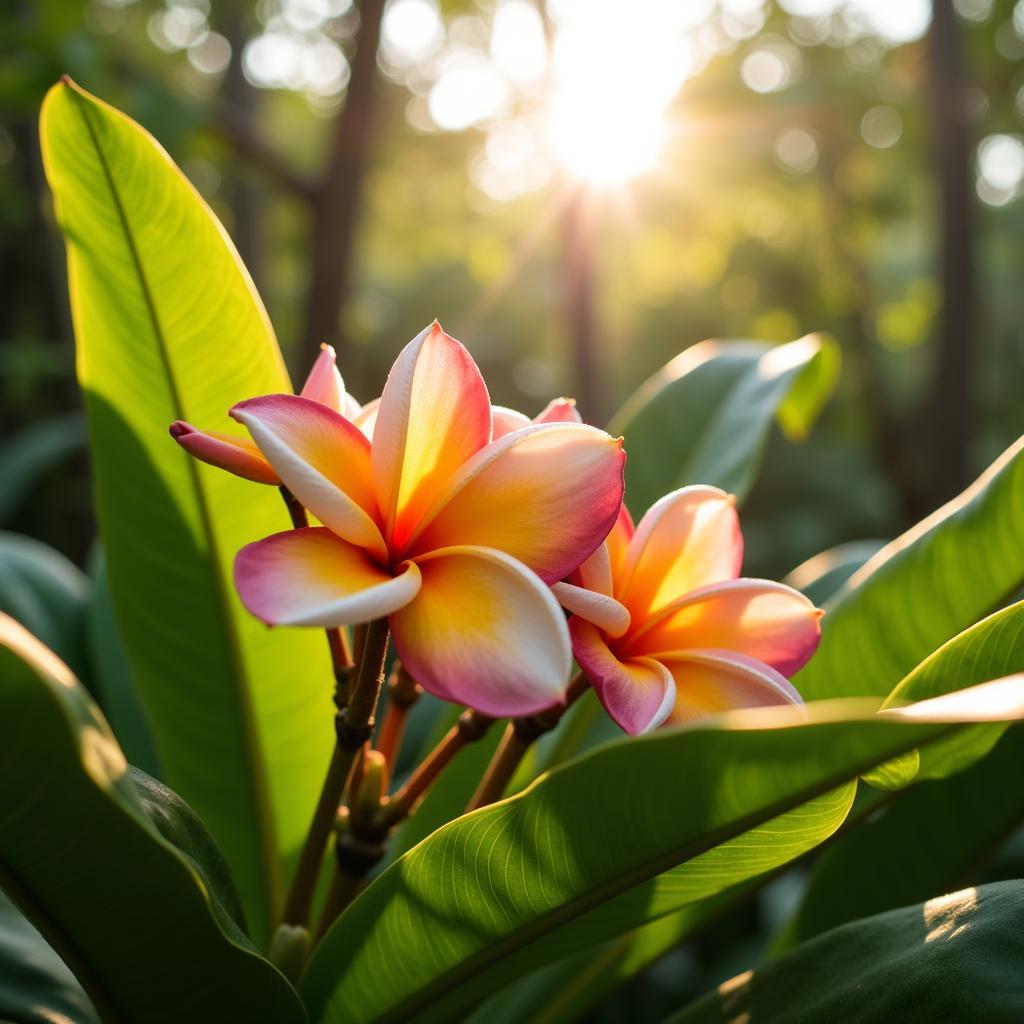 Plumeria Thriving in Full Sun