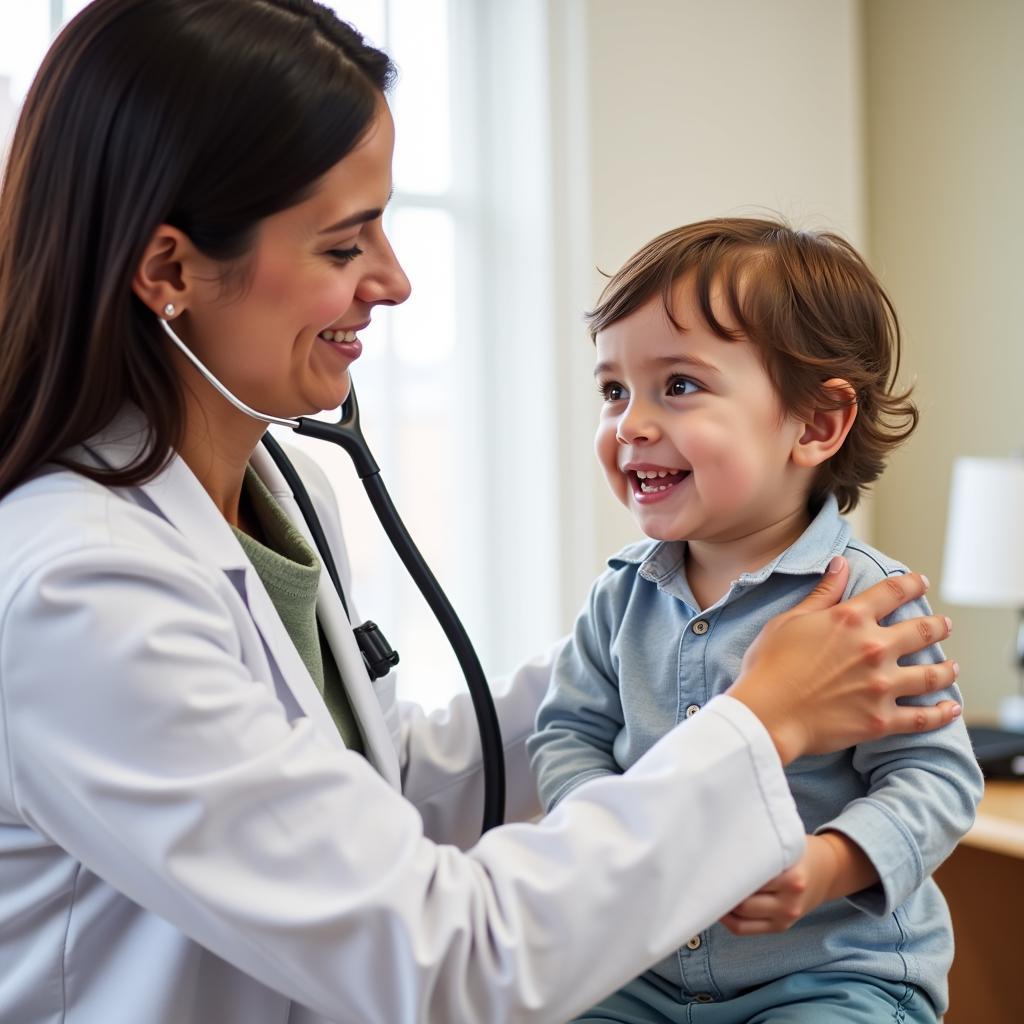 Pediatrician Examining a Child at PM Pediatrics