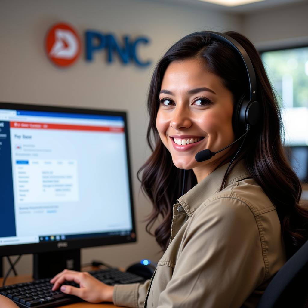 PNC Customer Service Representative on the Phone