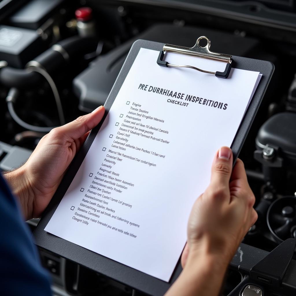 Pre-Purchase Car Inspection Checklist