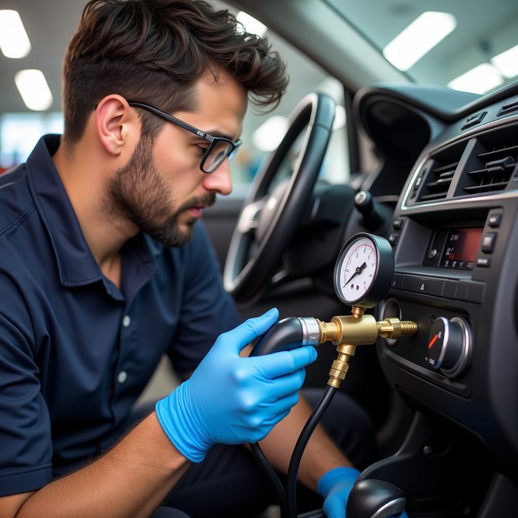 Professional Car AC Service with Manifold Gauge Set