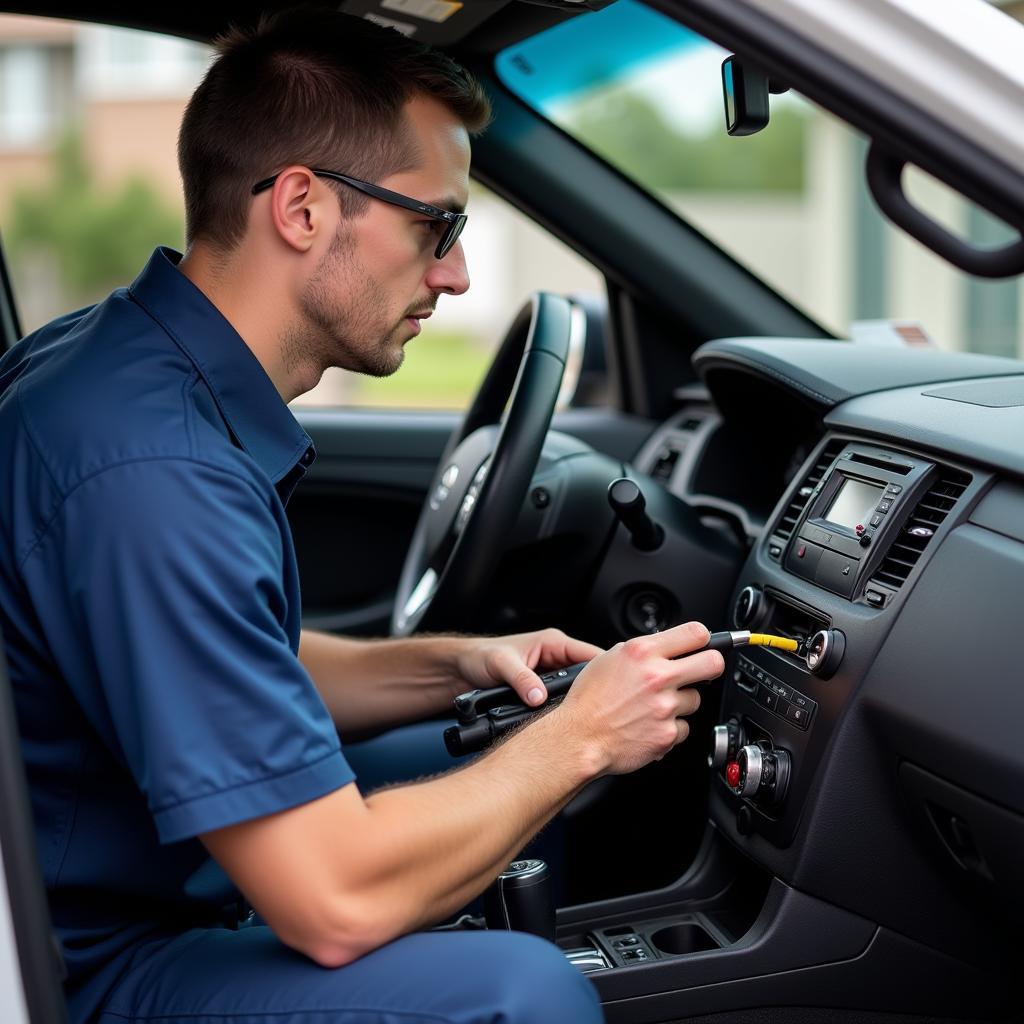 Professional Car Alarm Installation by Skilled Technician