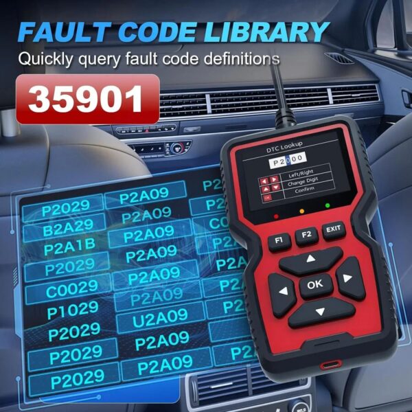 Professional OBD2 Scanner Diagnostic Tool Car Code Reader Engine Check V519 - Image 3