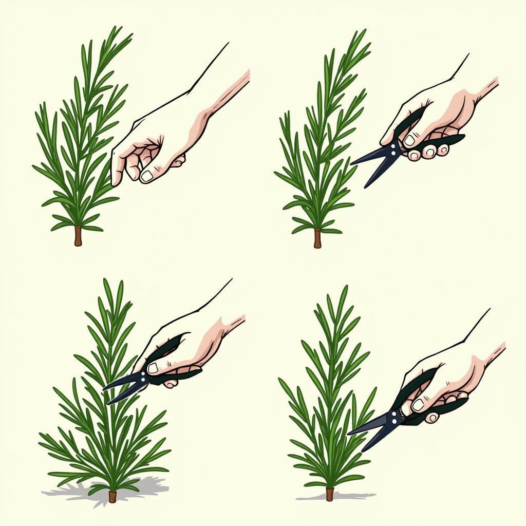 Pruning Rosemary for Growth